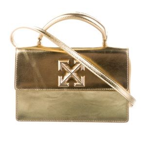 Off-White Metallic Jitney Bag